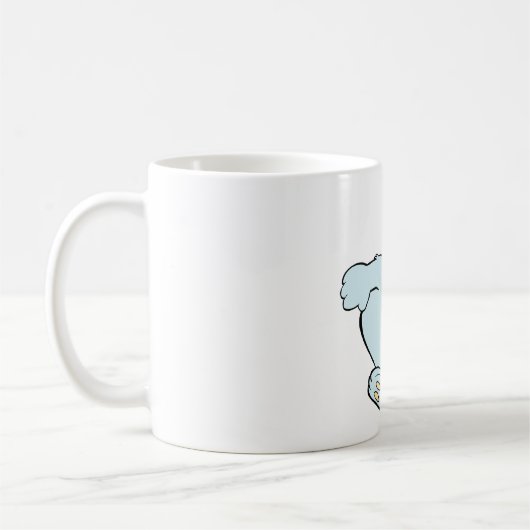 Funny Cartoon Polar Bär Niedlich Blauer Charakter Kaffeetasse (Links)