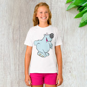 Funny Cartoon Polar Bär Niedlich Blauer Charakter T-Shirt