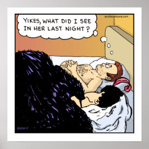 Funny Cartoon Poster - Alte Hag-Illusion