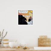 Funny Cartoon Poster - Alte Hag-Illusion (Küche)