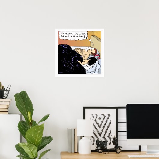 Funny Cartoon Poster - Alte Hag-Illusion (Heimbüro)