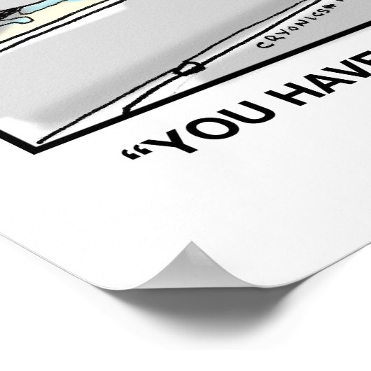 Funny Cartoon Poster - Cryonics (Ecke)