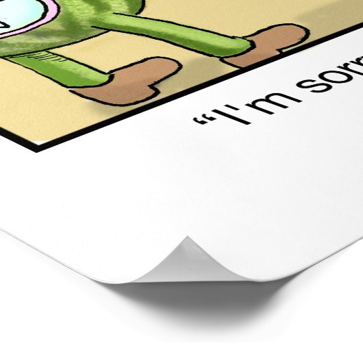 Funny Cartoon Poster Seedless Watermelon (Ecke)