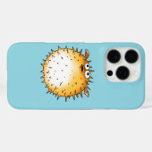 Funny Cartoon Puffer Fish Design Case-Mate iPhone Hülle (Rückseite (Horizontal))