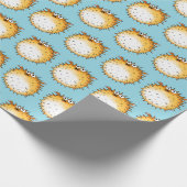 Funny Cartoon Puffer Fish Design Geschenkpapier (Ecke)