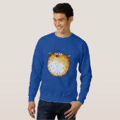 Funny Cartoon Puffer Fish Design Sweatshirt (Vorne ganz)