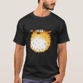 Funny Cartoon Puffer Fish Design T-Shirt (Vorderseite)