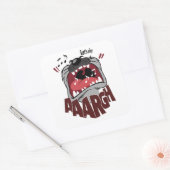 Funny Cartoon Quadratischer Aufkleber (Umschlag)