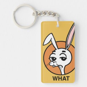 FUNNY CARTOON RABBIT REKTANGULAR KEY KETTE SCHLÜSSELANHÄNGER