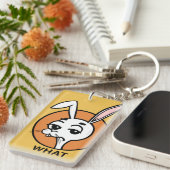 FUNNY CARTOON RABBIT REKTANGULAR KEY KETTE SCHLÜSSELANHÄNGER (Vorderseite rechts)