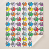 Funny Cartoon Rainbow Sheep Sherpadecke (Vorderseite)