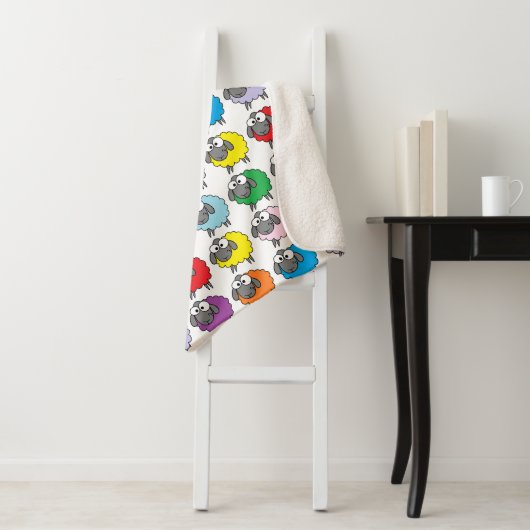 Funny Cartoon Rainbow Sheep Sherpadecke (Beispiel)