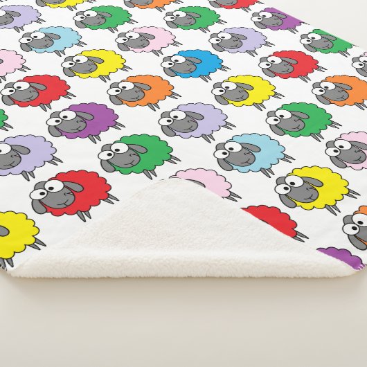 Funny Cartoon Rainbow Sheep Sherpadecke (3/4)