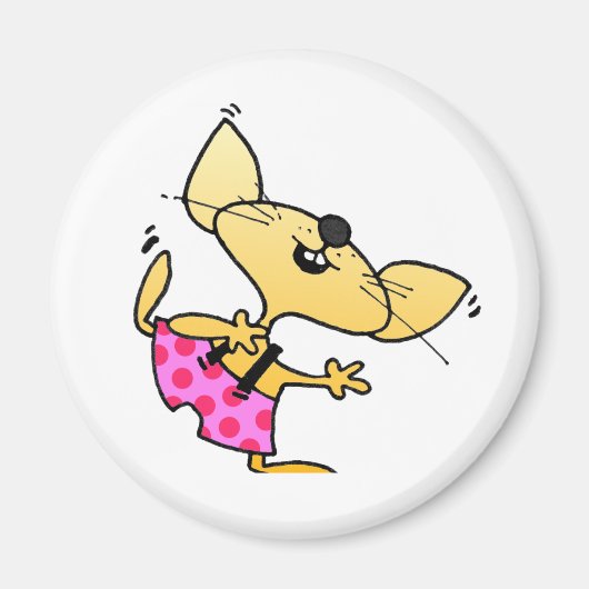 Funny Cartoon Rats Dance Magnet (Vorne)