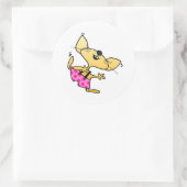 Funny Cartoon Rats Dance Runder Aufkleber (Tasche)