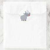 Funny Cartoon Rhino Sticker (Tasche)