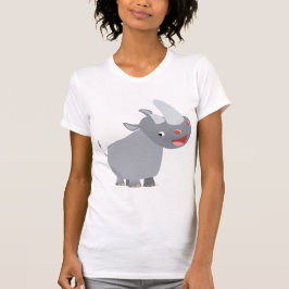 Funny Cartoon Rhino Women T - Shirt
