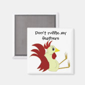 Funny Cartoon Rooster Magnet (Vorderseite/Rückseite)