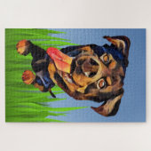 Funny Cartoon Rottweiler Dog 1014 Stück Puzzle (Horizontal)