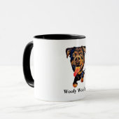 Funny Cartoon Rottweiler Dog Tasse (Vorderseite Links)