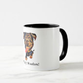 Funny Cartoon Rottweiler Dog Tasse (VorderseiteRechts)