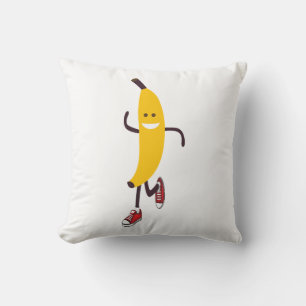 Funny Cartoon Running Banana Kissen