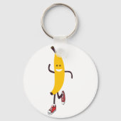 Funny Cartoon Running Banana Schlüsselanhänger (Vorderseite)