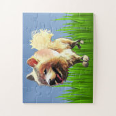 Funny Cartoon Samoyed Dog Kinder 30 pc Puzzle (Vertikal)