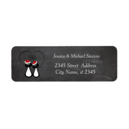 Funny Cartoon Santa Cat Pärchenchalkboard