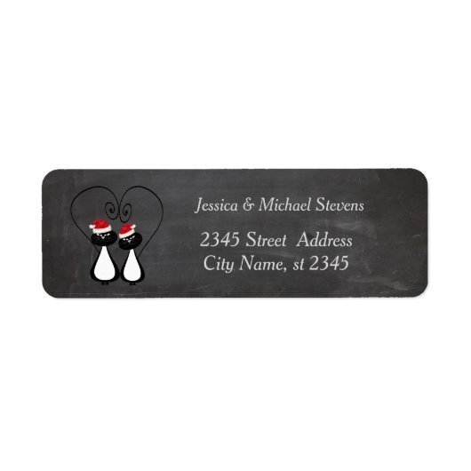 Funny Cartoon Santa Cat Pärchenchalkboard (Vorne)