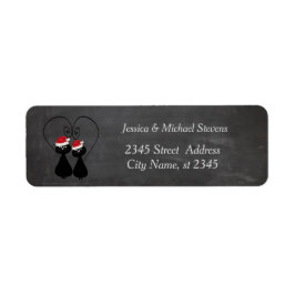 Funny Cartoon Santa Cat Pärchenchalkboard