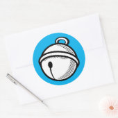 Funny Cartoon Schwarz-weiß Cat Bell Pop Runder Aufkleber (Umschlag)