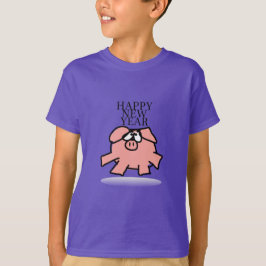 Funny Cartoon Schweinejahr 2019 Kinder T-Shirt