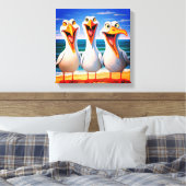 Funny Cartoon Seagull Art Leinwanddruck (Insitu (Schlafzimmer))