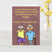 Funny Cartoon Senioren Ermäßigung Alter Geburtstag Karte (Gelbe Blume)