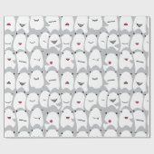 Funny Cartoon Sharks Geschenkpapier (Flach)