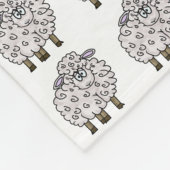 Funny Cartoon Sheep Fleece Blanket (Ecke)