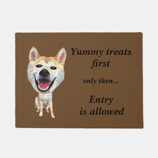 Funny Cartoon Shiba Inu Dog Doormat Fußmatte (Vorderseite)