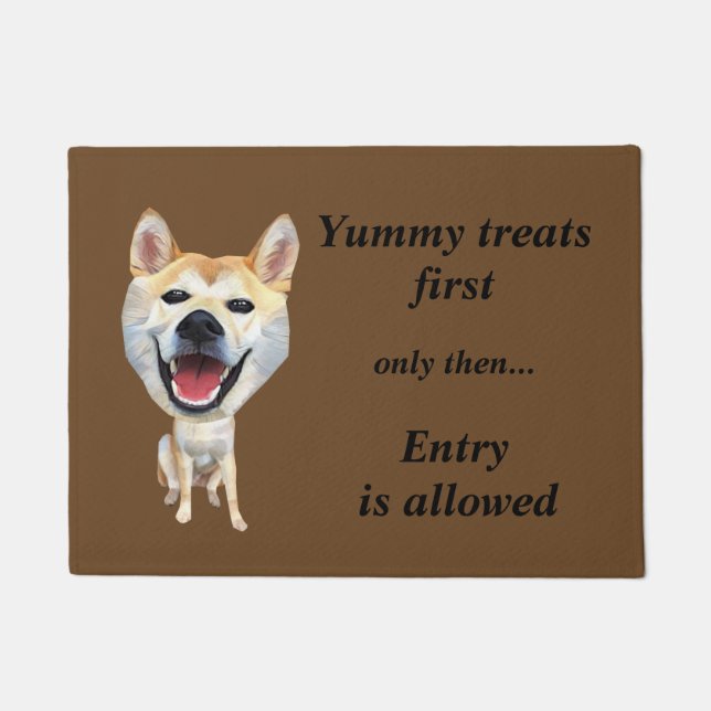 Funny Cartoon Shiba Inu Dog Doormat Fußmatte (Vorderseite)