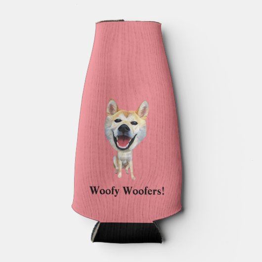 Funny Cartoon Shiba Inu Flasche Cooler Flaschenkühler (Vorderseite)