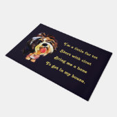 Funny Cartoon Shih Tzu Dog Doormat Fußmatte (Schrägansicht)