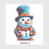 Funny Cartoon Snowman Aufkleber (Blatt)