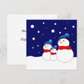 Funny Cartoon Snowman Feiertagskarte (Vorne/Hinten)
