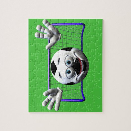 Funny Cartoon Soccer Ball Puzzle (Vertikal)