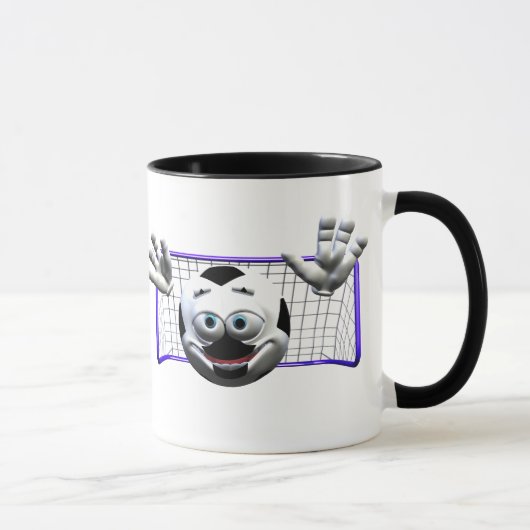 Funny Cartoon Soccer Ball Tasse (Rechts)