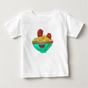 Funny Cartoon Spaghetti Fleischbällchen Kunst Baby T-shirt