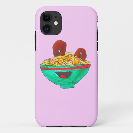 Funny Cartoon Spaghetti Fleischbällchen Kunst Case-Mate iPhone Hülle (Rückseite)