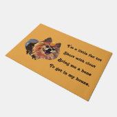 Funny Cartoon Spitz Doormat Fußmatte (Schrägansicht)