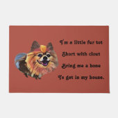Funny Cartoon Spitz Doormat Fußmatte (Vorderseite)