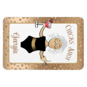 Funny Cartoon Sprichwort Brown Mature Lady Cruise  Magnet (Horizontal)